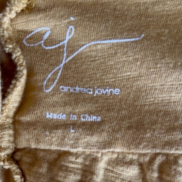 Mustard V-Neck Short Sleeve Women's Top - Picture 11 of 13